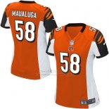 Camiseta Cincinnati Bengals Maualuga Naranja Nike Game NFL Mujer