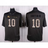 Camiseta Cleveland Browns Griffin Iii Apagado Gris Nike Anthracite Salute To Service NFL Hombre
