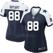 Camiseta Dallas Cowboys Bryant Negro Blanco Nike Game NFL Mujer