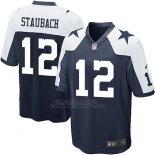 Camiseta Dallas Cowboys Staubach Negro Blanco Nike Game NFL Hombre