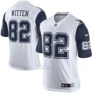 Camiseta Dallas Cowboys Witten Blanco y Profundo Azul Nike Elite NFL Hombre