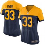 Camiseta Green Bay Packers Hyde Negro Amarillo Nike Game NFL Mujer