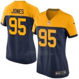 Camiseta Green Bay Packers Jones Negro Amarillo Nike Game NFL Mujer