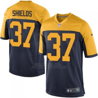 Camiseta Green Bay Packers Shields Negro Amarillo Nike Game NFL Nino
