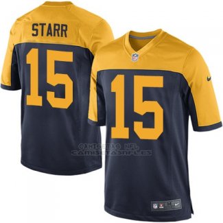 Camiseta Green Bay Packers Starr Negro Amarillo Nike Game NFL Nino