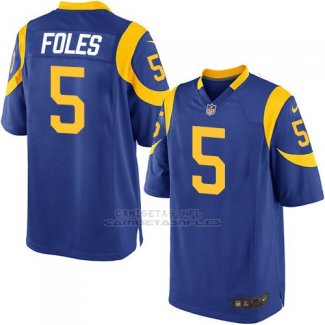 Camiseta Los Angeles Rams Foles Azul Nike Game NFL Nino