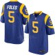 Camiseta Los Angeles Rams Foles Azul Nike Game NFL Nino