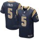 Camiseta Los Angeles Rams Foles Profundo Azul Nike Elite NFL Hombre