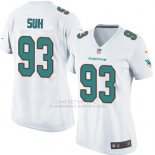 Camiseta Miami Dolphins Suh Blanco Nike Game NFL Mujer