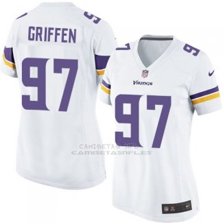 Camiseta Minnesota Vikings Griffen Blanco Nike Game NFL Mujer