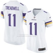 Camiseta Minnesota Vikings Treadwell Blanco Nike Game NFL Mujer
