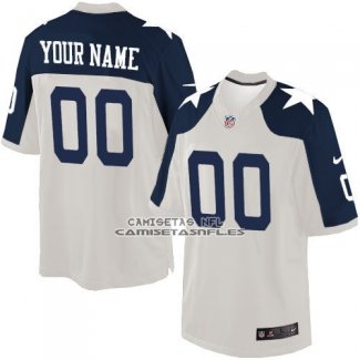 Camiseta NFL Dallas Cowboys Personalizada Blanco Azul