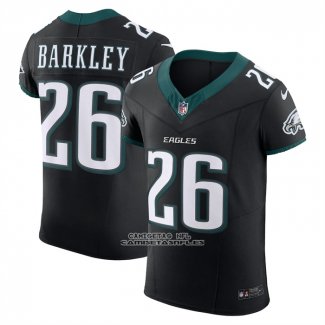 Camiseta NFL Elite Philadelphia Eagles Saquon Barkley Vapor F.U.S.E. Alterno Negro
