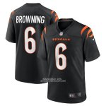 Camiseta NFL Game Cincinnati Bengals Jake Browning Negro