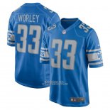Camiseta NFL Game Detroit Lions Daryl Worley Azul