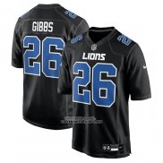 Camiseta NFL Game Detroit Lions Jahmyr Gibbs Carbono Negro