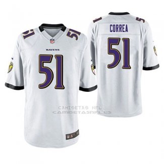 Camiseta NFL Game Hombre Baltimore Ravens Kamalei Correa Blanco