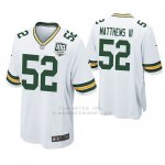 Camiseta NFL Game Hombre Green Bay Packers Clay Matthews Iii Blanco 100th Anniversary