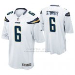 Camiseta NFL Game Hombre San Diego Chargers Caleb Sturgis Blanco