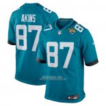 Camiseta NFL Game Jacksonville Jaguars Jordan Akins Verde Camiseta NFL Game Jacksonville Jaguars Jordan Akins Verde