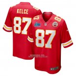 Camiseta NFL Game Kansas City Chiefs Travis Kelce Super Bowl LVII Patch Rojo