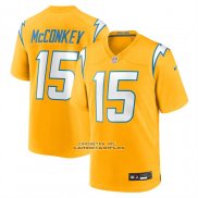 Camiseta NFL Game Los Angeles Chargers Ladd McConkey Alterno Charger Power Oro