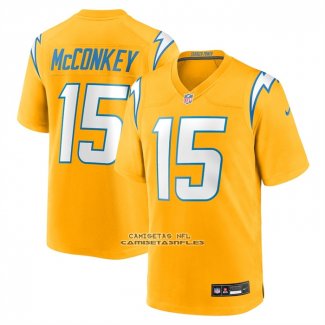 Camiseta NFL Game Los Angeles Chargers Ladd McConkey Alterno Charger Power Oro