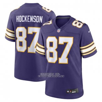 Camiseta NFL Game Minnesota Vikings T.J. Hockenson Classic Violeta