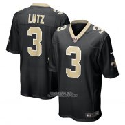 Camiseta NFL Game New Orleans Saints Wil Lutz Negro