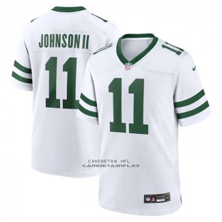 Camiseta NFL Game New York Jets Jermaine Johnson II Alterno Blanco