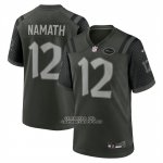 Camiseta NFL Game New York Jets Joe Namath 2025 Rivalries Collection Retired Gris Oscuro