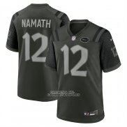 Camiseta NFL Game New York Jets Joe Namath 2025 Rivalries Collection Retired Gris Oscuro