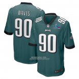 Camiseta NFL Game Philadelphia Eagles Jordan Davis Super Bowl LVII Patch Verde