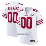 Camiseta NFL Game San Francisco 49ers 80th Anniversary Blanco Personalizada