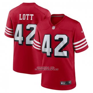 Camiseta NFL Game San Francisco 49ers Ronnie Lott Retired Alterno Rojo