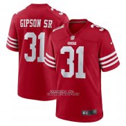 Camiseta NFL Game San Francisco 49ers Tashaun Gipson Sr. Primera Rojo
