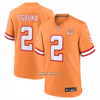 Camiseta NFL Game Tampa Bay Buccaneers Emeka Egbuka Alterno 2 50th Season Naranja