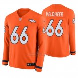 Camiseta NFL Hombre Denver Broncos Jared Veldheer Naranja Therma Manga Larga