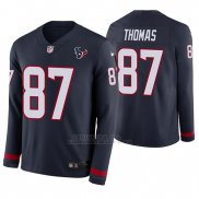 Camiseta NFL Hombre Houston Texans Demaryius Thomas Azul Therma Manga Larga