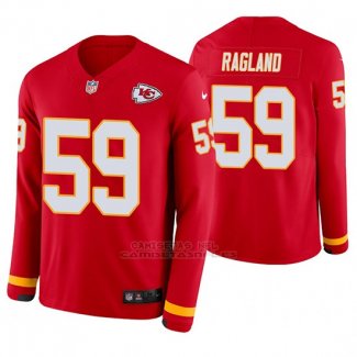 Camiseta NFL Hombre Kansas City Chiefs Reggie Ragland Rojo Therma Manga Larga