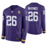 Camiseta NFL Hombre Minnesota Vikings Trae Waynes Violeta Therma Manga Larga