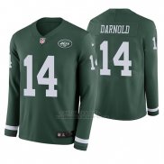 Camiseta NFL Hombre New York Jets Sam Darnold Verde Therma Manga Larga