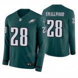 Camiseta NFL Hombre Philadelphia Eagles Wendell Smallwood Verde Therma Manga Larga