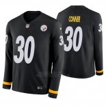 Camiseta NFL Hombre Pittsburgh Steelers James Conner Negro Therma Manga Larga