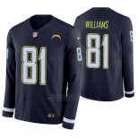Camiseta NFL Hombre San Diego Chargers Mike Williams Azul Therma Manga Larga
