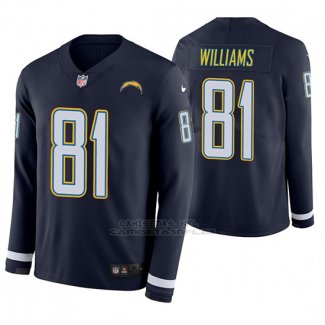 Camiseta NFL Hombre San Diego Chargers Mike Williams Azul Therma Manga Larga