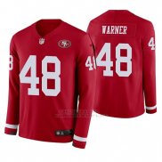 Camiseta NFL Hombre San Francisco 49ers Fred Warner Rojo Therma Manga Larga