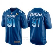 Camiseta NFL Hombre Washington Commanders 91 Ryan Kerrigan Azul NFC 2018 Pro Bowl