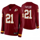 Camiseta NFL Hombre Washington Commanders Sean Taylor Burgundy Therma Manga Larga