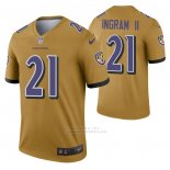 Camiseta NFL Legend Baltimore Ravens Mark Ingram II Inverted Oro